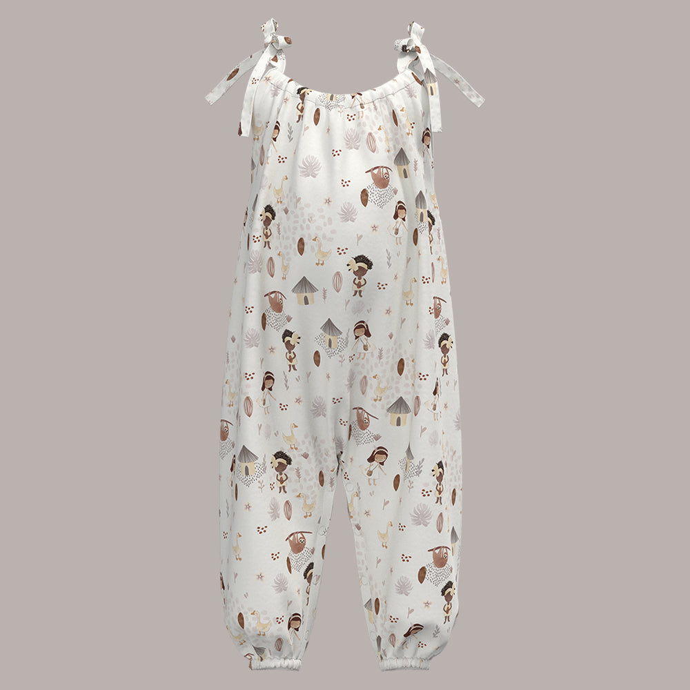 Cacao Farm Girl Boho Jumpsuit