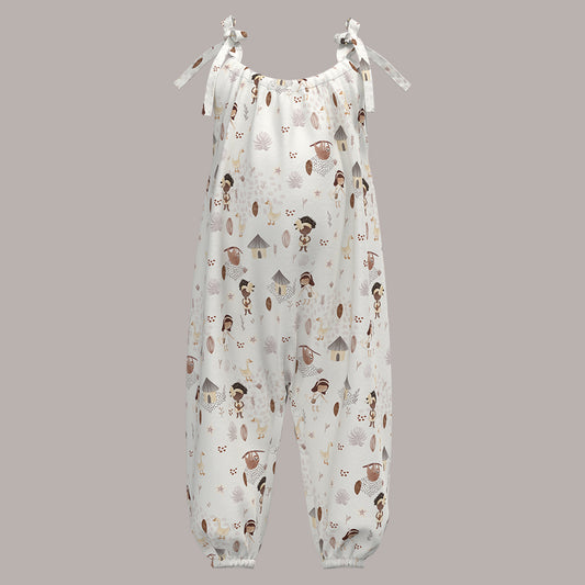 Cacao Farm Girl Boho Jumpsuit