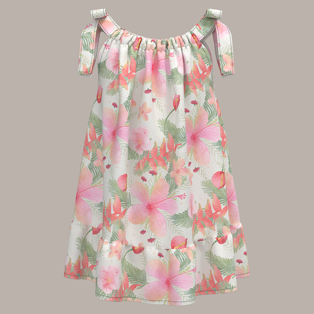 Tropical Flowers Boho Dress