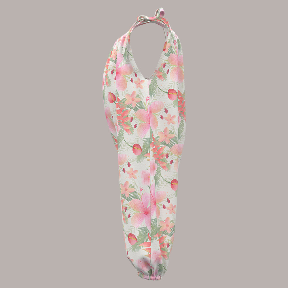 Tropical Flowers Boho Jumpsuit