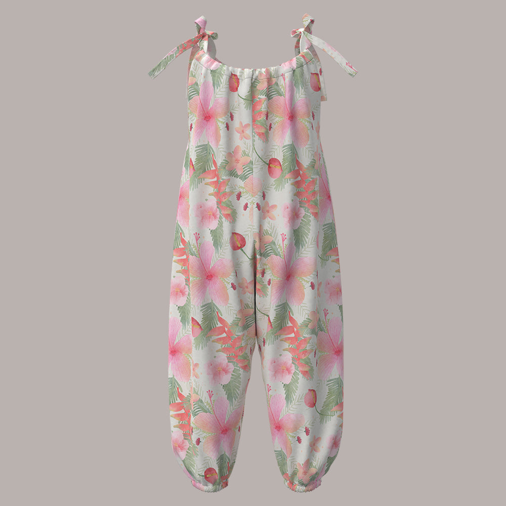 Tropical Flowers Boho Jumpsuit