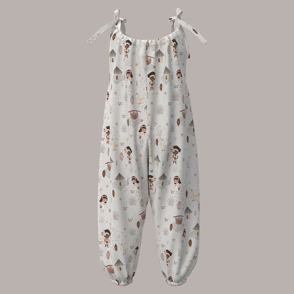 Cacao Farm Girl Boho Jumpsuit