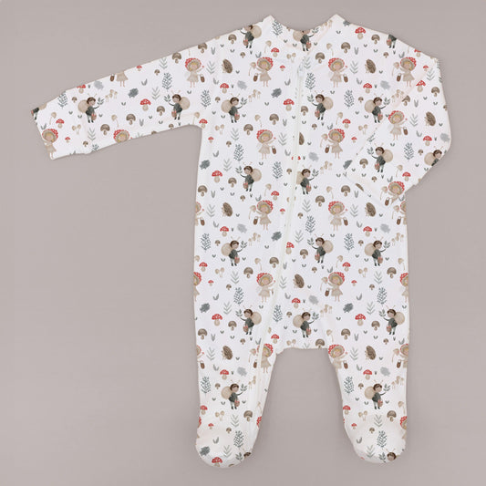 Mushroom Hunt Zipper Footie