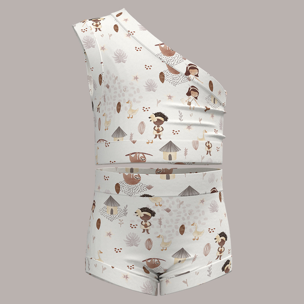 Cacao Farm Girl Bummies + Shoulder Tank