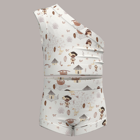 Cacao Farm Girl Bummies + Shoulder Tank