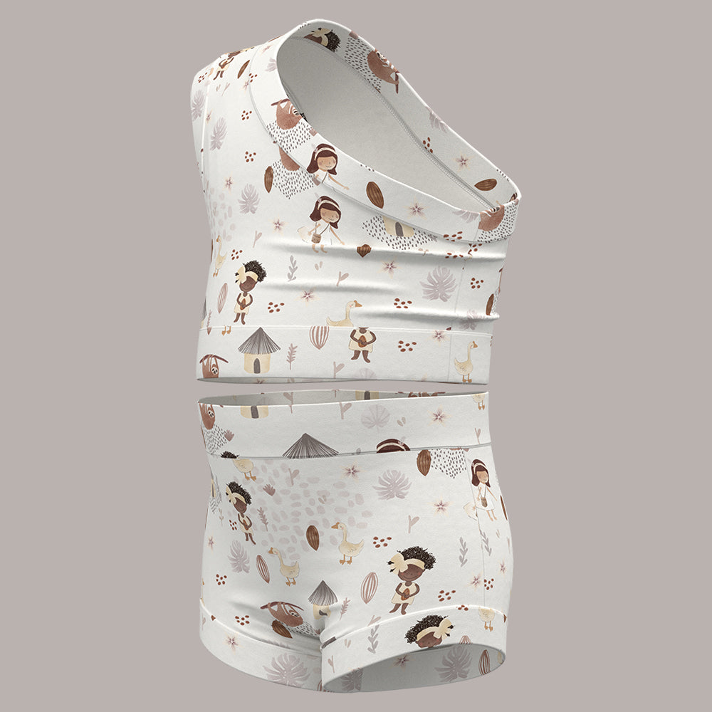 Cacao Farm Girl Bummies + Shoulder Tank