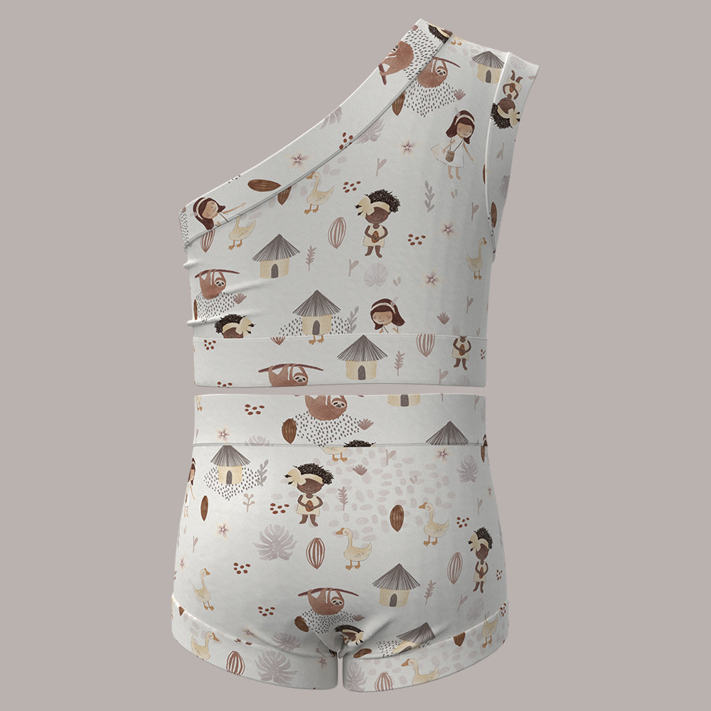 Cacao Farm Girl Bummies + Shoulder Tank