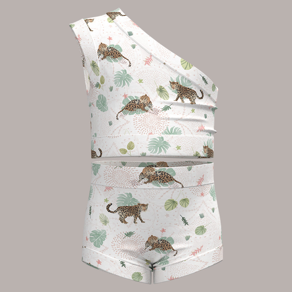 Jaguar Pink Bummies + Shoulder Tank