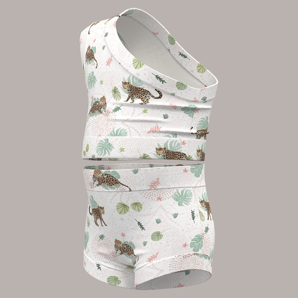 Jaguar Pink Bummies + Shoulder Tank