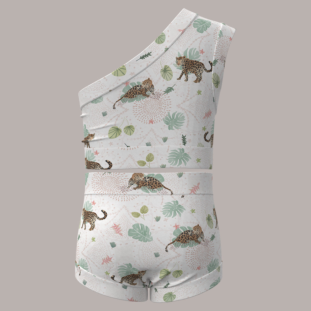 Jaguar Pink Bummies + Shoulder Tank