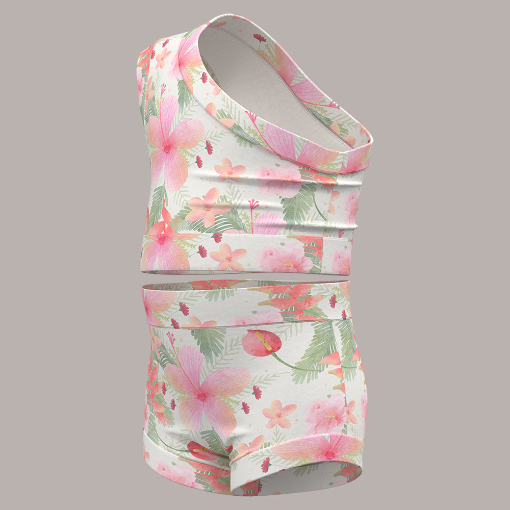 Tropical Flowers Bummies + Shoulder Tank