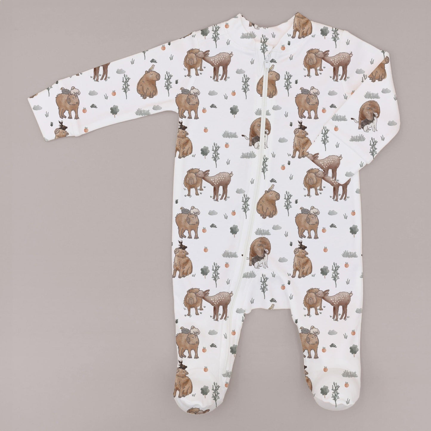 Capybara Zipper Footie