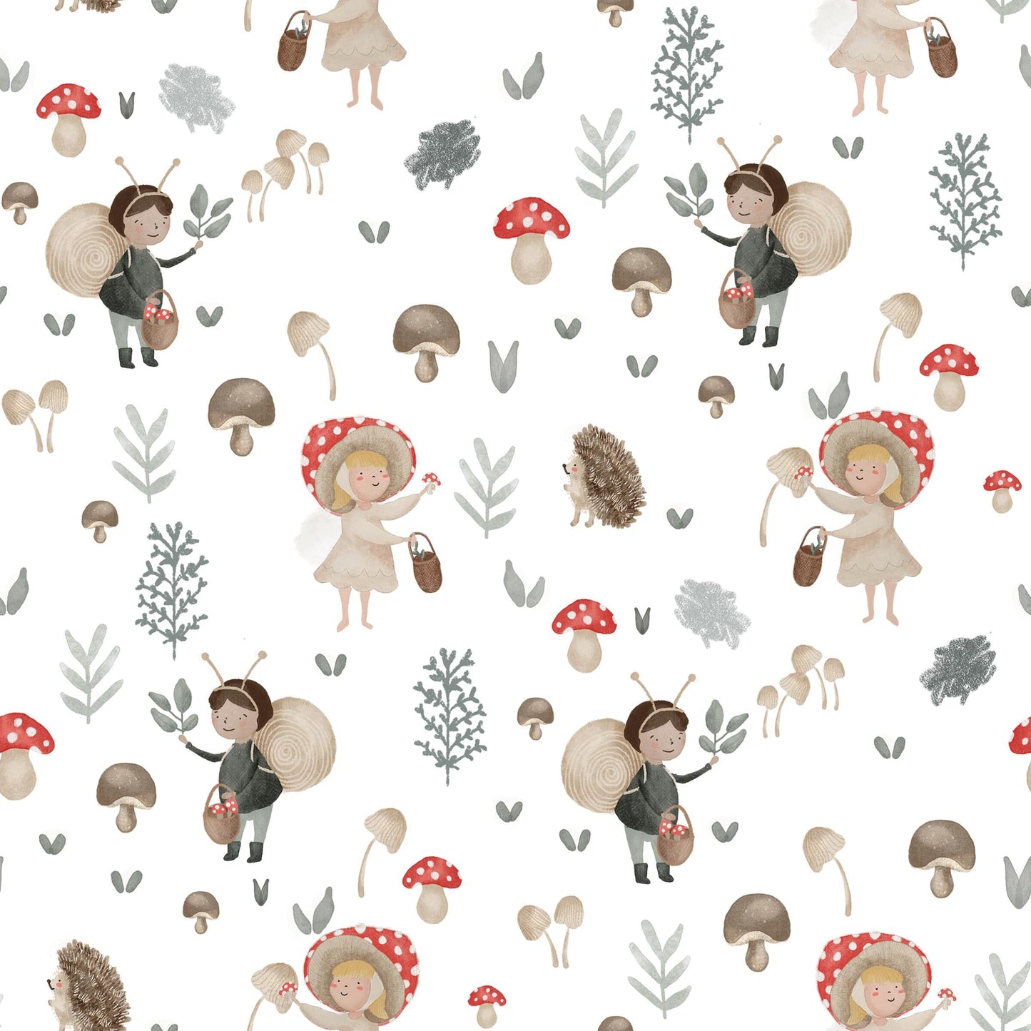 Mushroom Hunt Zipper Footie