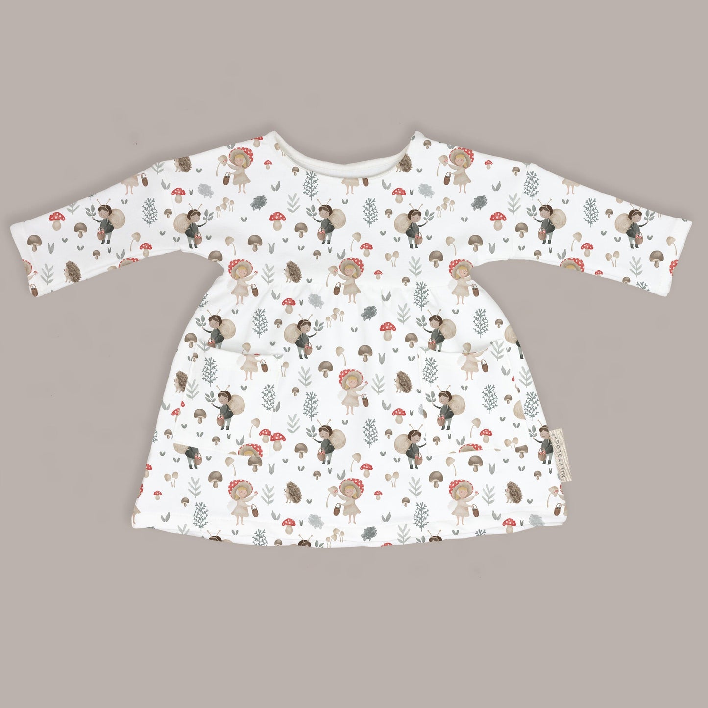 Mushroom Hunt Boat Neck Easy Dress