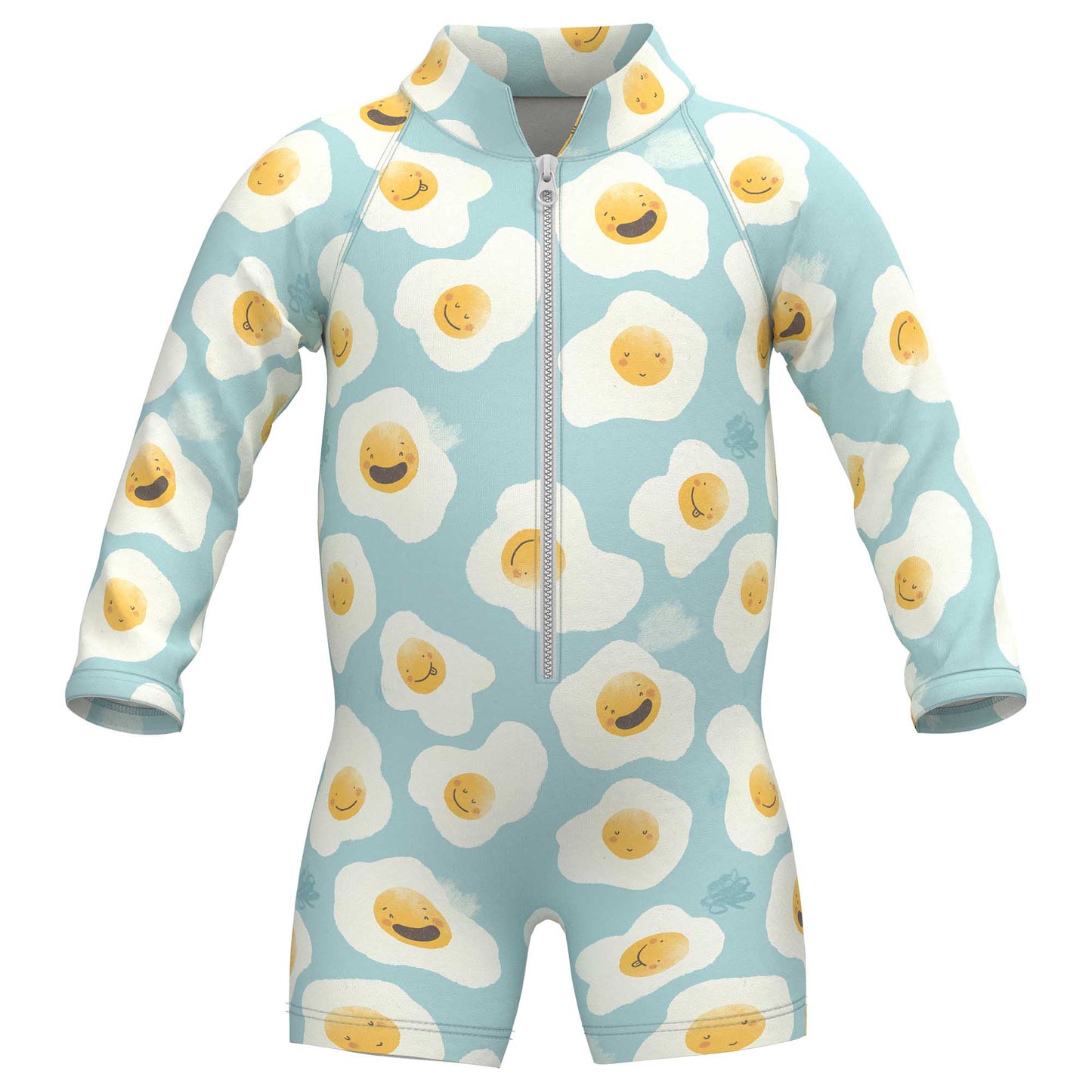 Eggs Zipper Rashguard Romper