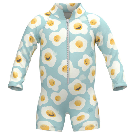 Eggs Zipper Rashguard Romper