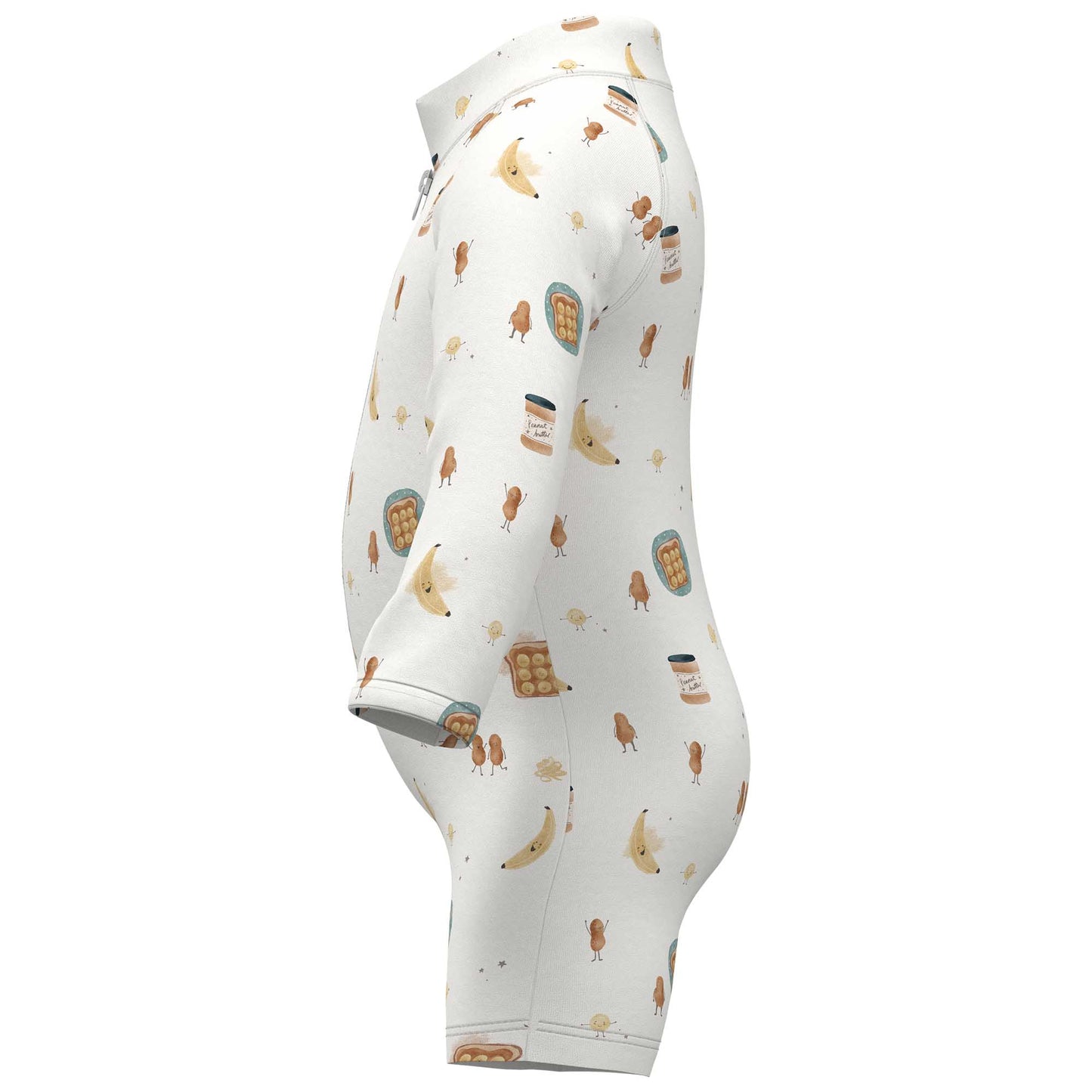 Peanut Butter Zipper Rashguard Romper