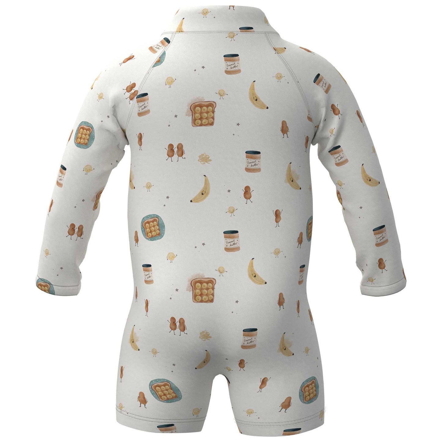 Peanut Butter Zipper Rashguard Romper