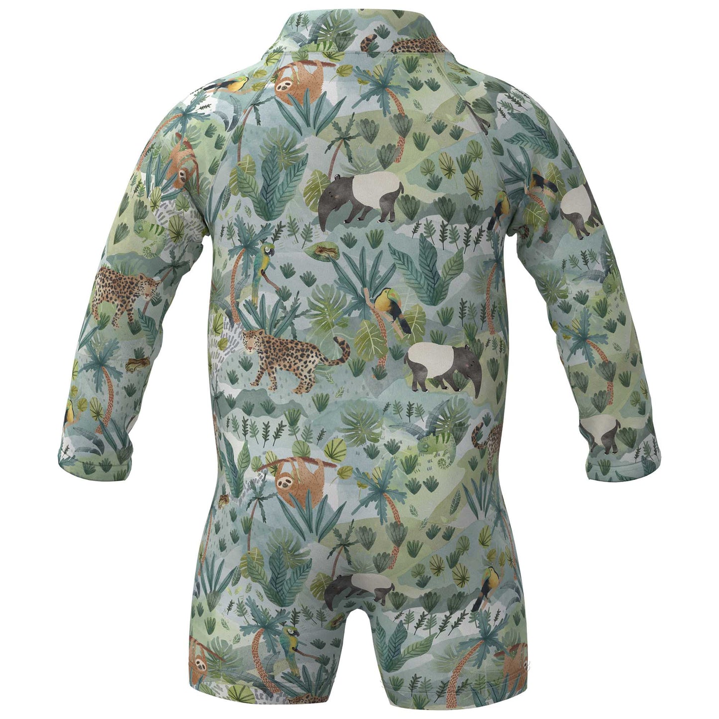 Green Is Life Zipper Rashguard Romper