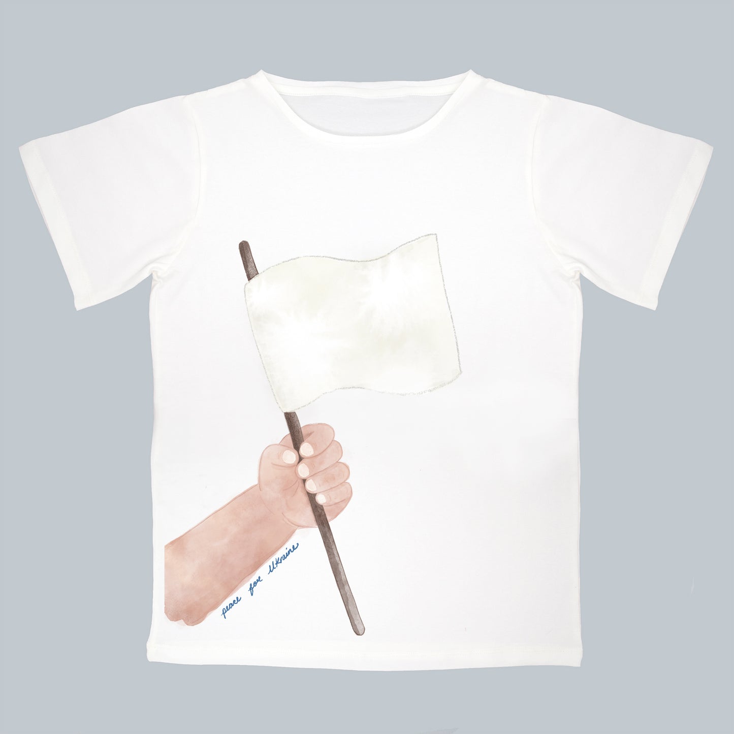 Peace Flag Ukraine White Adult T-Shirt
